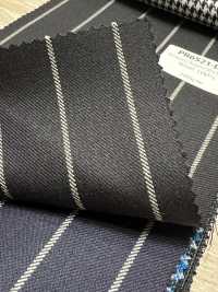 PR6521-DN Standard Japanese Premium Super 120's Stretch Stripe Dark Navy[Textile] Additional Images