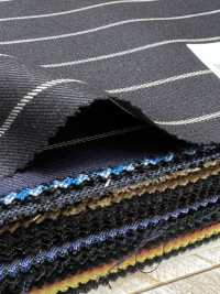 PR6521-DN Standard Japanese Premium Super 120's Stretch Stripe Dark Navy[Textile] Additional Images