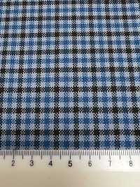 MH6511-BL Standard Japanese Wool-Mohair Worsted (Tonic Style) Check Blue[Textile] Additional Images