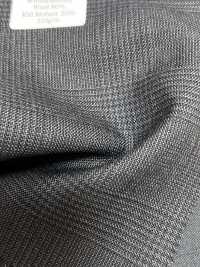 MH2431-CG Standard Japanese Wool-Mohair Worsted (Tonic-Style) Check, Charcoal Heaven Gray[Textile] Additional Images