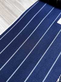 SK5524-BL Standard Japanese Silk-Wool Stretch Stripe Navy[Textile] Additional Images