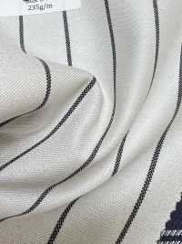 SK5524-WT Standard Japanese Silk-Wool Stretch Stripe White[Textile] Additional Images