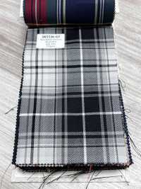 SK5536-GY Standard Japanese Silk Wool Stretch Check Gray[Textile] Additional Images