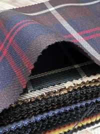 SK5536-BR Standard Japanese Silk-Wool Stretch Check Brown[Textile] Additional Images