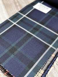 SK5536-GR Standard Japanese Silk-Wool Stretch Check Green[Textile] Additional Images
