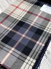 SK5536-BE Standard Japanese Silk-Wool Stretch Check Beige[Textile] Additional Images