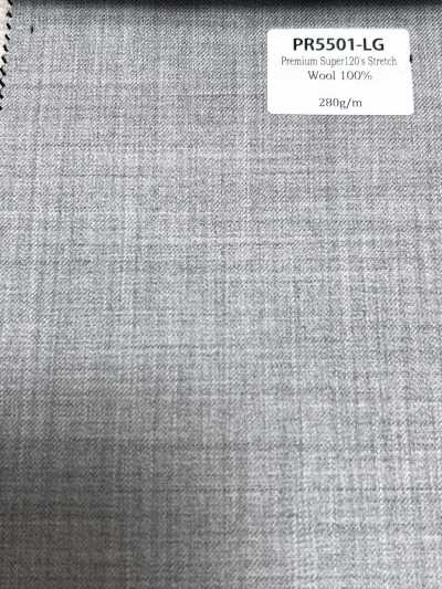 PR5501-LG Classic Made In Japan Premium Super120's Stretch Plain Light Gray