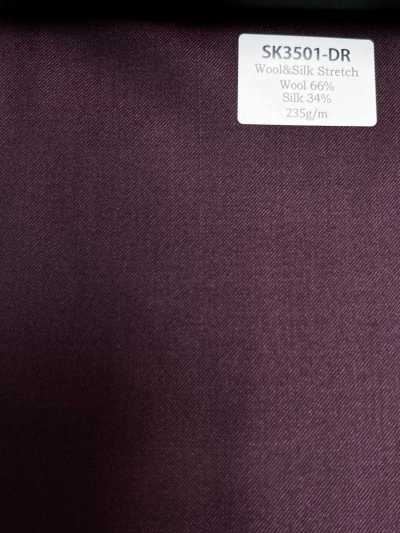 SK3501-DR Standard Japanese Silk Wool Stretch, Dark Red