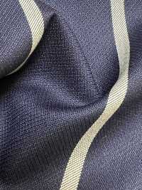 SK3523-NV Classic Japanese-Made Silk Wool Stretch Stripe, Navy Blue[Textile] Additional Images