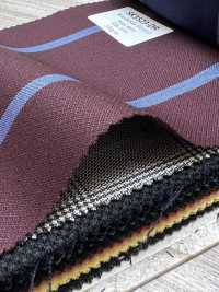 SK3523-DR Standard Japanese-Made Silk Wool Stretch Stripe Dark Red[Textile] Additional Images