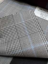 SK3532-GY Classic Japanese-made Silk Wool Stretch Check Gray[Textile] Additional Images