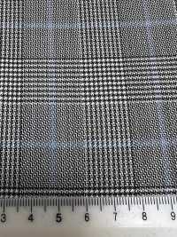 SK3532-GY Classic Japanese-made Silk Wool Stretch Check Gray[Textile] Additional Images
