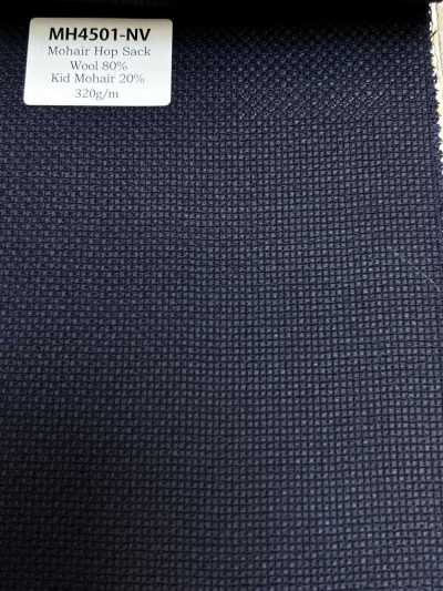 MH4501-NV Standard Made In Japan Mohair Hopsack Navy Blue