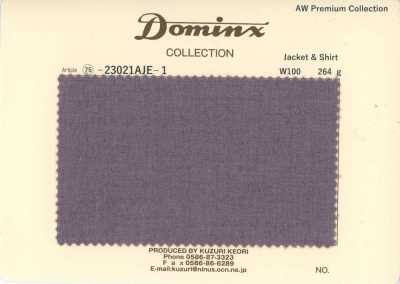 23021AJE-1 Standard Jacket & Shirt 100% Wool DOMINX Premium Collection Purple