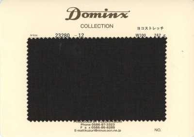 23280-12 Standard Pant Collection Horizontal Stretch 100% Wool DOMINX Premium Collection Charcoal Gray