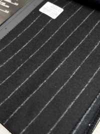 69582-13 26AW HERDREX [Tasmanian Flannel] Silk And Wool Black Stripe[Textile] Kunishima Co., Ltd. Sub Photo