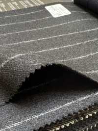 69582-13 26AW HERDREX [Tasmanian Flannel] Silk And Wool Black Stripe[Textile] Kunishima Co., Ltd. Sub Photo