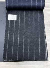 69582-41 26AW HERDREX [Tasmanian Flannel] Silk And Wool Charcoal Stripe[Textile] Kunishima Co., Ltd. Sub Photo