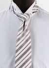 HVN-ST-OUT 【outlet】VANNERS Morning Tie Gray Stripe