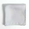 CF-1203-OUT [Outlet] Made In Japan Twill Weave 16 Momme Silk Pocket Square Light Gray