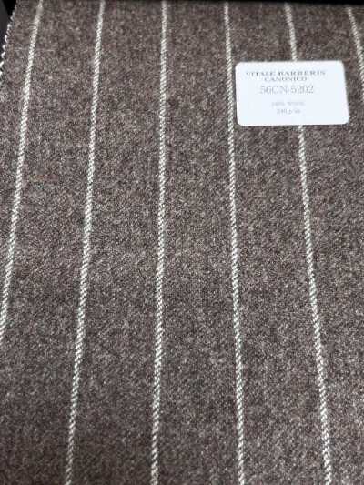 56CN5202 CANONICO ORIGINAL WOOLLEN FLANNEL Brown/Beige Stripe