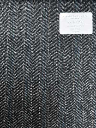 56CN5230 CANONICO 21 MOULINE SAXONY Gray/Turquoise Stripe