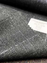 56CN5232 CANONICO WOOL SILK & LINEN FANCY SUITING Green/Off Windowpane[Textile] CANONICO Additional Images