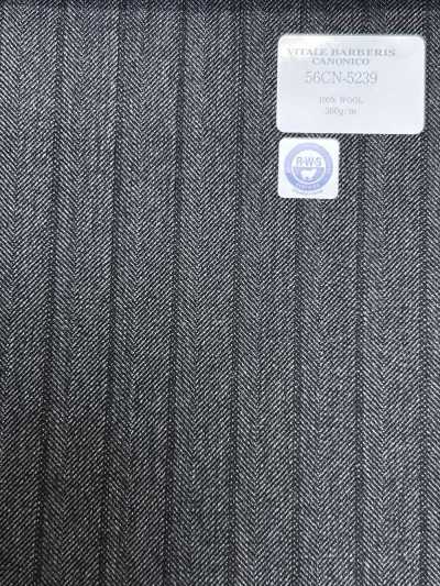 56CN5239 CANONICO RWS Traditional Worsted 21 Gray/Brown Stripe