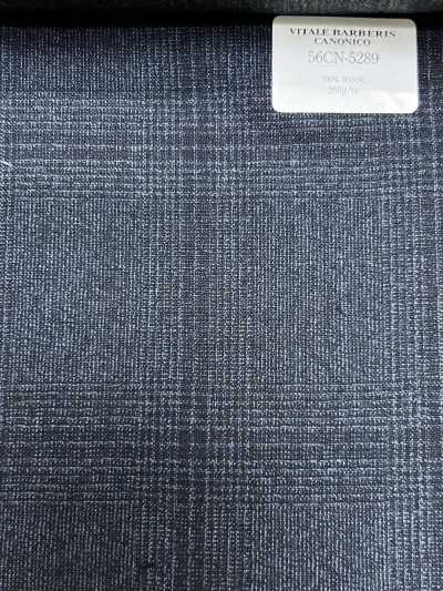 56CN5289 CANONICO MILLED TROPICAL Navy Blue Glen Check