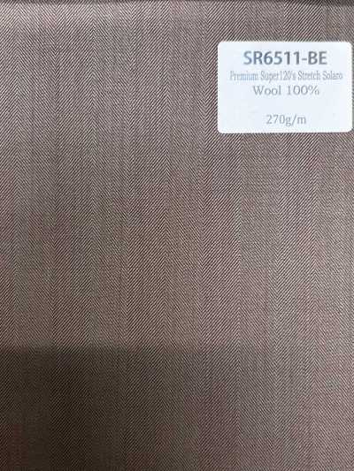 Standard Made In Japan Premium Super120's Single-Ply Stretch Solaro Beige No Pattern Iridescent
