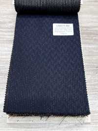 LA6511-NV Made In Japan Silk Lame Wool Stretch Navy Blue Stripe[Textile] HOSOI SYOJI Additional Images
