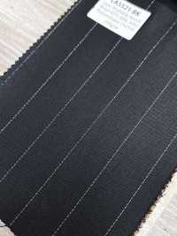 LA5521-BK Made In Japan Silk Lame Wool Stretch Black Stripe[Textile] HOSOI SYOJI Additional Images