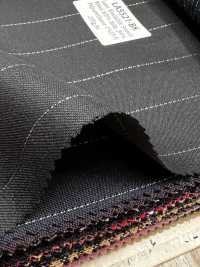 LA5521-BK Made In Japan Silk Lame Wool Stretch Black Stripe[Textile] HOSOI SYOJI Additional Images