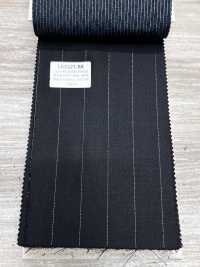 LA5521-BK Made In Japan Silk Lame Wool Stretch Black Stripe[Textile] HOSOI SYOJI Additional Images
