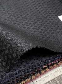 SK6511-BK Japanese-made Silk Wool Stretch Black Diamond Pattern[Textile] HOSOI SYOJI Additional Images