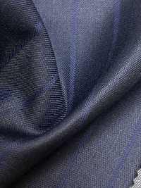 SK6521-NV Japanese-made Silk Wool Stretch Brown Stripe[Textile] HOSOI SYOJI Additional Images