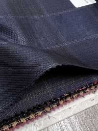 SK6531-NV Made In Japan Silk Wool Stretch Navy Blue Check[Textile] HOSOI SYOJI Additional Images