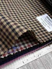 MH6511-CB Standard Japanese-made Wool Mohair Worsted (Tonic Style) Camel Brown Check[Textile] HOSOI SYOJI Additional Images