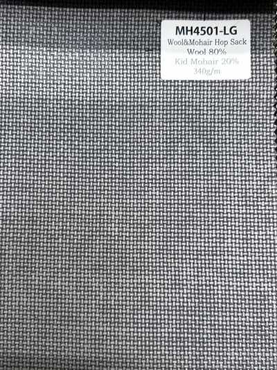 MH4501-LG Standard Japanese-made Mohair Hopsack Light Gray