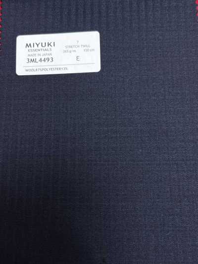 26AW MIYUKI Textile ESSENTIALS Stretch Twill Navy Stripe