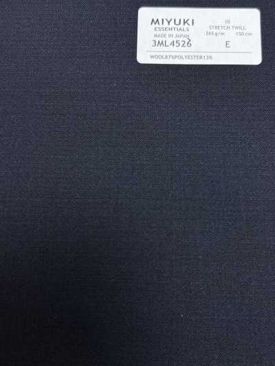 3ML4526 26AW MIYUKI Textile MIYUKI ESSENTIALS Stretch Twill Navy Solid
