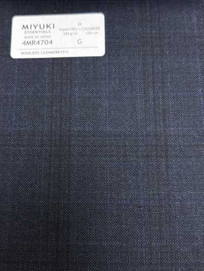 4MR4704 26AW Super100's × Cashmere Navy Check