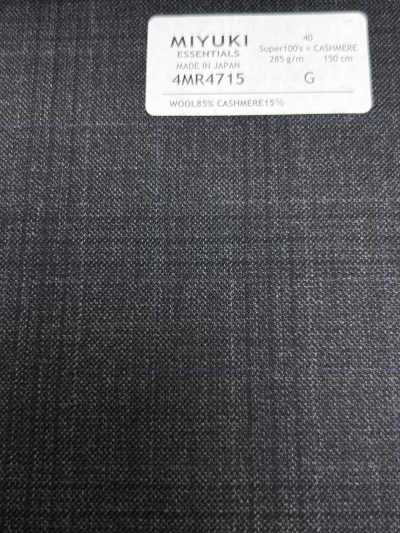 26AW Super100's × Cashmere Charcoal Heaven Gray Check