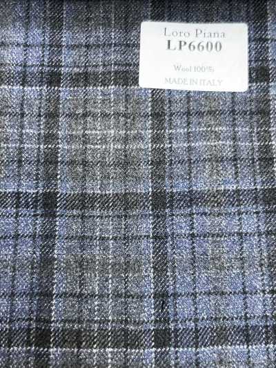 LP6600 Loro Piana Gray X Blue Check