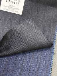 DM6151 DORMEUIL QUEEN Super100's Dark Navy Stripe[Fabric] HOSOI SYOJI Additional Images