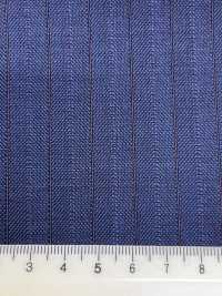 DM6155 DORMEUIL QUEEN Super100's Navy Blue × Brown Stripe[Fabric] HOSOI SYOJI Additional Images