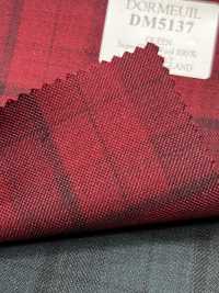DM5137 DORMEUIL QUEEN Super100's Red Check[Fabric] HOSOI SYOJI Additional Images