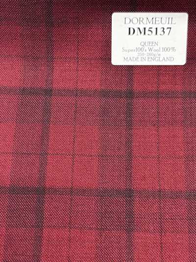 DORMEUIL QUEEN Super100's Red Check