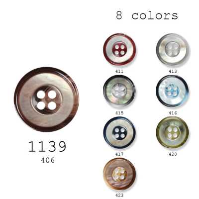 1139 Made In Japan Natural Shell/Polyester Button For Suits And Jackets