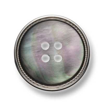 128 Metal Button For Suits And Jackets Shell & Brass Silver